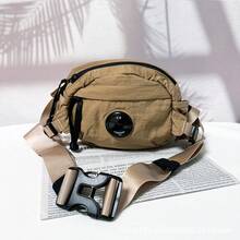 Bolso de cadera deportivo de ocio de verano para hombres y mujeres, bolso cruzado multifuncional, bolso para teléfono - Caqui - Ver 2