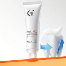 110g Pasta de dientes blanqueadora con bicarbonato de sodio y vitamina C - Refresca el aliento, elimina las manchas, blanquea los dientes, protege las encías, fórmula de limpieza profunda y pulido para una sonrisa talla grande brillante y saludable, apta para uso en el hogar y viajes