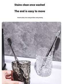 Tasse à brosse à dents au motif glaciaire de luxe léger, simple et transparente, tasse de salle de bain minimaliste, décoration de la maison, accessoires de salle de bain, ustensiles de cuisine, fournitures de salle de bain, hygiène bucco-dentaire pour la rentrée scolaire