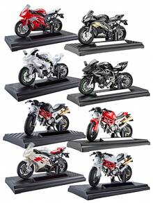 NEUSNEY 1:18 比例压铸摩托车模型，带展示架，多种款式可选，可作为礼物 - 彩色 - 查看 5