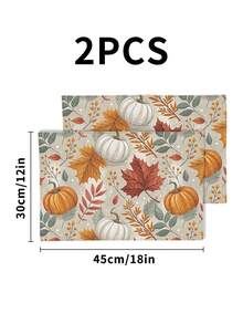 1/2/3/4/5pcs Linen Table Runner And Placemat Set, Heat Resistant, Stain Resistant, Wrinkle-Free, Machine Washable, Suitable For Home Dining Room And Restaurant, Table Decor, Home Furnishings, Suitable For Holiday Parties, Kitchen, Fireplace - Multicolor - View 13