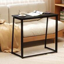 HOMEMAKE Furniture Escritorio de Computadora Plegable Se Puede Usar para Oficina Ahorro de Espacio de Estudio 80 x 40 x 74cm Nuez - Negro - Ver 10