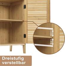 Waschtisch mit 2 Türen, 60 x 30 x 60 cm, Bambus