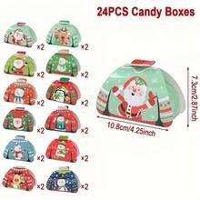 24pcs Christmas Decoration DIY Small Gift Boxes,Christmas - Multicolor - View 6