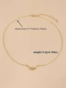 1 Stück minimalistischer, zarter, goldfarbener Blumen-förmiger Kristall-Cluster Halskette für Frauen, für den täglichen Gebrauch, Hochzeit & Party geeignet