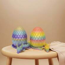 3D-Printed Dragon And Dragon Egg, A Jointed Novelty Toy, Perfect For Parties, Indoor Decor, An Ideal BirthdayGift For Relatives And Friends, And A Festive Party Present. Suitable For Ages 14 And Up.