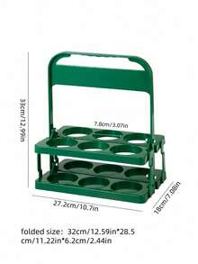 Cirelle 1 件复古风格便携式啤酒篮，可容纳 2/4/6 瓶，可折叠酒架，啤酒架，啤酒瓶架桶架，咖啡奶茶便携式储物篮，适用于日常使用和派对用品，啤酒节必备