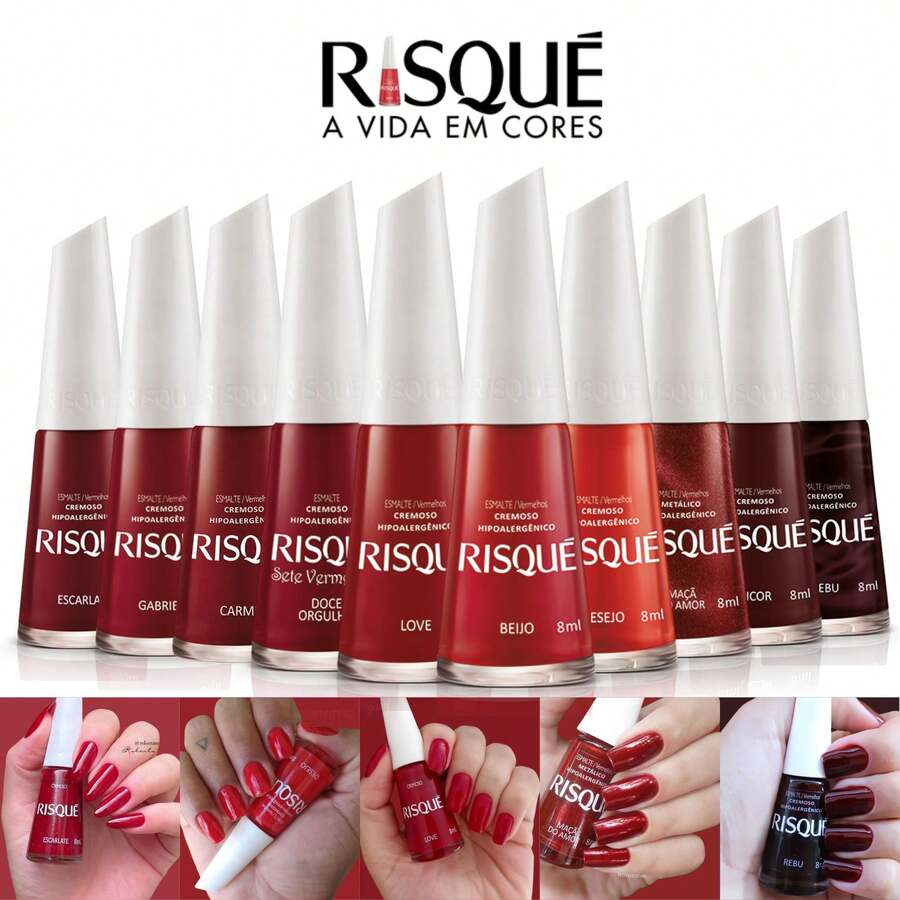 Risque Nail Polish Wholesale Manicure Kit 11 Colors Shades Red - Red - View 1