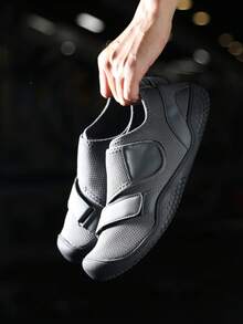 1 Pair Women's Weightlifting Shoes With Hook And Loop, Solid Color Woven Fabric Low-Top, Suitable For Indoor Fitness, Gym Workout, Squats, Deadlifts, Cross Training, Running