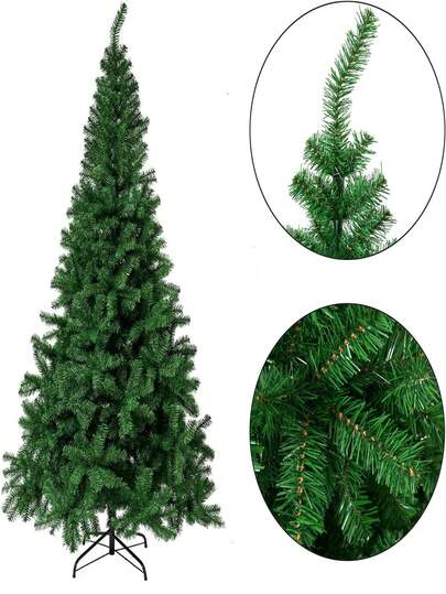 1 Artificial Christmas Tree With Sturdy Metal Legs, Perfect For Indoor And Outdoor Holiday Decorations, High-Quality Non-Luminous Realistic Spruce Holiday Decoration With Dense Branches, Easy To Assemble, Metal Base Home Decor Christmas Decorations Room Decor Winter