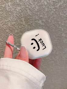 Cute Smiling Face Protective Case Compatible With Samsung Galaxy Buds Pro/Buds FE Wireless Bluetooth Earphones, Anti-Drop Full Coverage Transparent Flower Case For Buds Live/Buds 2