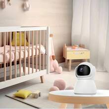 Cámara de interior HD 1080P, cámara WiFi de 2.4G, cámara de monitoreo con inclinación y giro con seguimiento automático, visión nocturna, audio bidireccional, adecuada para monitor de bebé y mascota, cámara de visión nocturna de alta definición para grabación de video y vigilancia del hogar