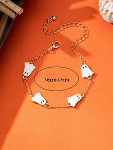 1 pulseira de fantasma de Halloween fofa e engraçada, acessório para fantasia de festa, presente