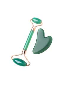 1/2 件粉色/绿色/白色面部按摩工具,滚轮按摩器双头推/心形刮痧美容按摩板,提拉紧致面部,V 形面部工具,适用于女性面部按摩,便携式小巧面部按摩工具,女士美容滚轮 - 彩色 - 查看 17