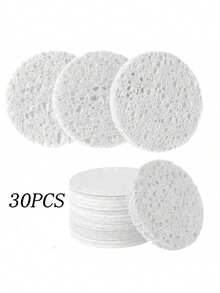 10/20/30/50/60/100 件 100% 天然压缩面部海绵，天然纤维素面部海绵，用于清洁、去角质、洗脸、卸妆和 SPA 使用 - 女士旅行护肤必需品，可重复使用的化妆海绵，配有透明塑料海绵储物罐，适合家庭和旅行 - 彩色 - 查看 14