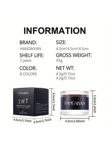1PC HANDAIYAN Tinted Styling Brow Gel, Waterproof & Long Lasting 2-In-1 Eyebrow & Eyelash Tinted Pomade, Fluffy Natural Effect With Double-Ended Brush, Makeup For Party & Music Festival - Multicolor - View 11