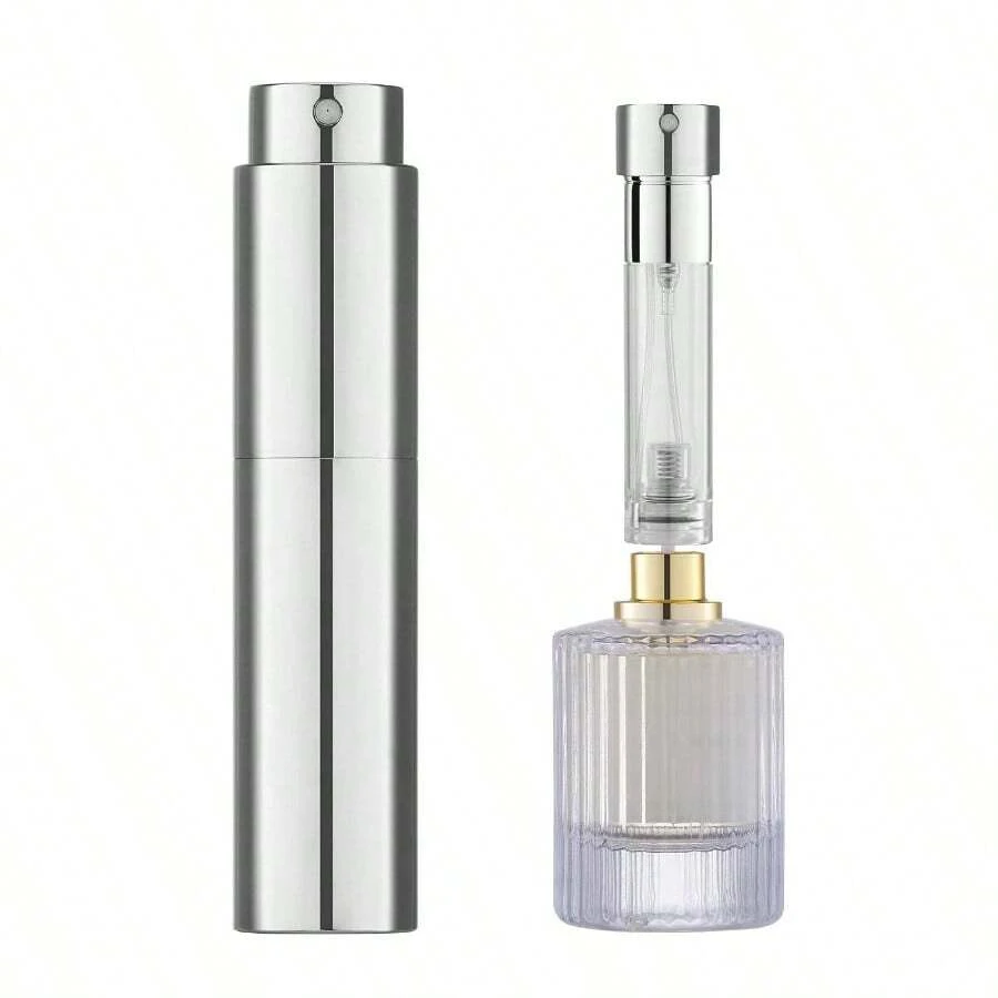 5ML Refillable Perfume Atomizer Bottle Travel, Portable Cologne Atomizer, Pocket Perfume Spray Gold - Bạc - Xem 1