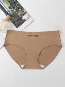7pcs Soft Comfortable Maillard Colored English Letter Print Women's Briefs - Multicolor - View 9