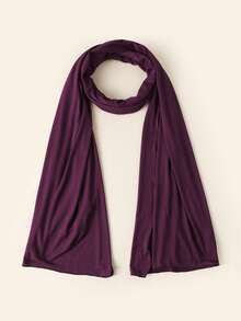 Seidenes, einfarbiges Kopftuch, langer Schal, minimalistischer Stil, perfekt als täglicher Stirnband-Kopfschmuck, weiches Hidschab, klassisches Turban-Accessoire für Abaya-Kleidung - Babyblau - Übersicht 5