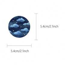 50pcs Blue Space Theme Stickers, Planet Stickers, Cartoon Stickers, Decorative Stickers, Waterproof Vinyl Stickers, Laptop Stickers Set, Skateboard Stickers, Water Bottle Stickers, Notebook Stickers - Multicolor - View 2