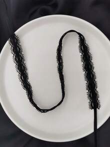 2024 新款女士蝴蝶结蕾丝领带颈链，优雅多层锁骨链首饰