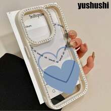 Funda para teléfono 3 en 1 con tres corazones azules, doble cara, compatible con phone 16 Pro Max, 16, 15 Pro, 14, 14 Plus, 14 Pro, 13, 13 Pro, 12 Pro, 11 Pro y Pro Max. Funda suave antigolpes y antimanchas, ideal para hombres y mujeres, con decoración. - Negro - Ver 4