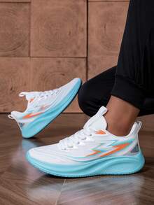 Jifffly 男女通用户外休闲运动鞋，减震透气网眼跑步鞋，情侣百搭 - 白色 - 查看 9