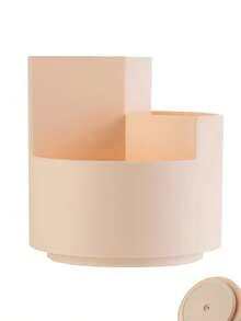 حامل قلم فرشاة المكياج القابل للدوران 360 درجة - منظم مكتبي بسيط ذو سعة كبيرة