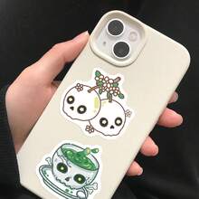 60 Peças Adesivos de Caveira Groovy de Halloween, Adesivos Impermeáveis de Vinil para Scrapbooks, Diários, Laptops, Para-choques, Skates, Garrafas de Água, Computadores, Celulares, Suprimentos para Festa de Halloween