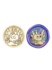 1PC Halloween Series Wax Seal - Classic Retro Design, Suitable For Envelopes/DIY Handmade Decoration Party Invitations And Gifts/Graduation Parties/Desktop Decoration Seals, Beautiful Witch, Castle And Halloween Element Patterns Brass Seal Heads