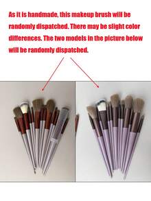 13支专业化妆刷套装，女士化妆刷套装，干湿两用，必备化妆工具，圣诞节、新年、母亲节和毕业季的理想礼物，化妆刷套装，化妆刷套装，化妆刷套装，全套化妆刷，化妆刷套装，全套化妆工具，化妆刷套装，化妆刷套装，化妆礼盒套装 - 棕色 - 查看 6