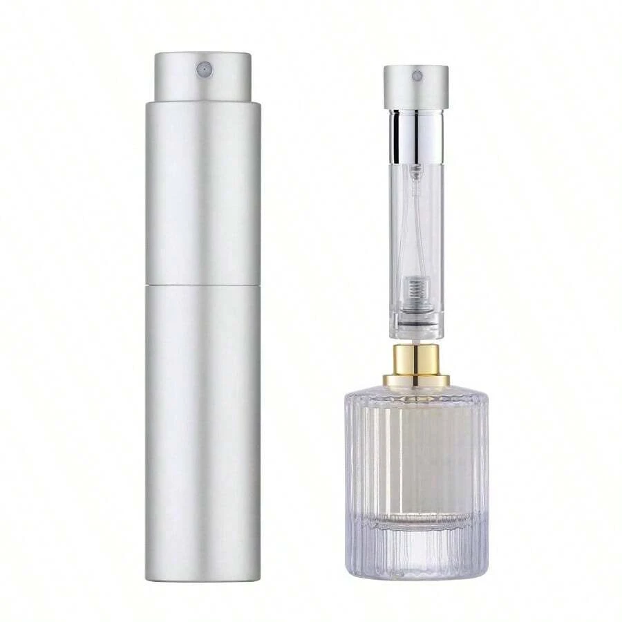 5ML Refillable Perfume Atomizer Bottle Travel, Portable Cologne Atomizer, Pocket Perfume Spray Gold - 霧面銀 - 查看 1