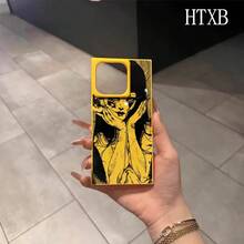 Teléfono con diseño de bloques, compatible con las series 16 Pro, 16, 15 Pro, 14, 14 Plus, 13, 13 Pro, 12 Pro y 12 Pro. Diseño a prueba de golpes con cobertura total, orificio grande, marco liso y brillante, y detalles prominentes. - Negro - Ver 3