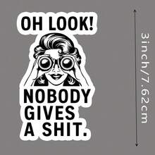 3-Inch " Indifference" Sticker - Humorous - Themed Vinyl Sticker With Character & Text Art For Laptops, Notebooks, Water Bottles, Sarcasm Fans, And Fun Decor | Great For Apathy Enthusiasts, Edgy Humor Lovers, And Those Into Playful Disinterest Puns | Perfect For Showcasing Fandom For Brash Vibes