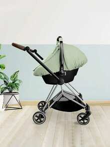 1件装婴儿汽车座椅罩，男女通用夏季汽车座椅遮阳罩，带通风窗，轻便婴儿汽车座椅顶篷，通用蓝色防尘罩，全网眼保护罩，适用于婴儿推车，带通风窗设计 - 綠色 - 查看 2