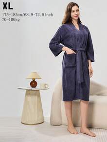 Long-Length Thickened Couple Pajamas For Autumn And Winter, Couple Bathrobes, Same Style As Those In Star Hotels And Beauty Salons, Long Bathrobes For Men And Women, Home Wear.