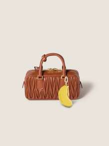 Miniaturowa portmonetka z owocami i bananem w kolorze żółtym, pasująca do Airtaga, prezent dla dziewczyny i kobiety