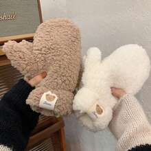 1 paire de petits gants tricotés mignons, chauds et coupe-vent pour l'automne et l'hiver, convenant aux étudiants et aux couples, et largement utilisés.