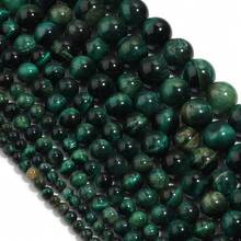 1 件天然绿虎眼石圆珠，多种尺寸珠子，复古闪亮绿色珠宝制作 DIY 珠子，适用于手链、项链、珠宝工艺品、装饰品、吊坠、批发珠子 - 綠色 - 查看 4