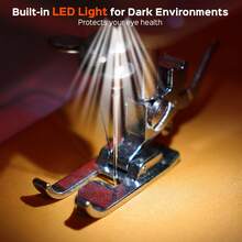 Senmeo Upgraded Professional Portable Electric Sewing Machine, 38 Stitches Multi-Functional Tabletop Automatic Sewing Machine, Overlocked Edge, With LED Lights, Foot Pedal Home Sewing Machine, Self-Extension Table Sewing Machine, Suitable For Parents, Beginners, Hobbyists, Lightweight And Easy To Use, Ideal For Repair, DIY And Crafts. - View 6