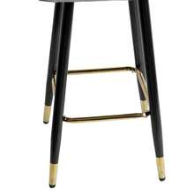 Silla alta para barra moderna taburete elegante de diseño contemporáneo con respaldo y cojín acolchado asiento tapizado en piel sintética color negro patas metálicas reforzadas con detalles dorados base antideslizante soporte estable y reposapiés ergonómico ideal para cocina comedor barra desayunador restaurante bar cafetería mueble decorativo de lujo estilo sofisticado resistente cómodo fácil de limpiar y mantener - Gris - Ver 6