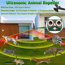 Outdoor Animal Repellent Device, Variable-Frequency Ultrasonic Rodent Repellent Device, Multi-Level Adjustable Infrared Sensing Bird Repellent Device