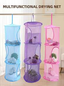 Socks Clothing Storage Net Or Hammock, 1 Piece Hanging Plush Animal Storage 3 Compartments Toy Net Hammock For Plush Animal Storage Net Material Animal Hammock Suitable For Children Girls Room When Not In Use, It Can Be Compressed And Does Not Take Up Storage Space Decoration (Suitable For Small Dolls) Bedroom, Storage Box, Home Storage, Women's White T-Shirt, Women's Black Pants, Women's Winter Clothes, Dresses,