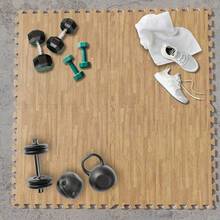 Fitness Floor Mat - Parquet Wood - View 6