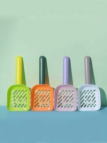 3PCS Hole Spacing Cat Litter Scoop Set With 2 Transparent Plastic Hooks Pet Garbage Cleaning Tool Suitable For Small Spaces, Cat Shovel And Handle With Dual Color Elements Can Be Used For Christmas Gifts. Large Shovel Face With Comfortable Grip Material: PP