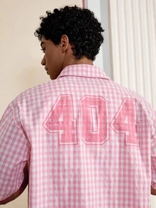 Camicia a maniche corte a quadri da uomo, adatta per l'estate, edizione streetwear