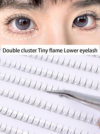 120/240 簇透明带纤细自然睫毛日本漫画风格尖刺动漫下睫毛，戏剧性 DIY 角色扮演下睫毛可重复使用，为您的女朋友提供万圣节和圣诞节等节日礼物。