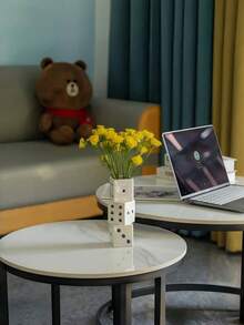 1个手工骰子花瓶 - 独特装饰，适合插干花、玫瑰、芦苇 - 精美设计，适合任何现代空间 - 礼品，令人愉悦，适合作为圣诞礼物、圣诞装饰品、家居装饰品、卧室装饰玻璃花瓶 - 彩色 - 查看 8