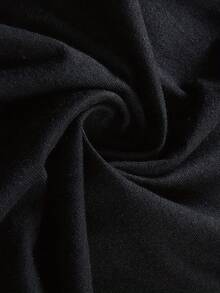 Black Cotton Casual T-Shirt Fall Women Clothes, Fun Design, Soft Fabric, Statement Shirt, Perfect Birthday Gift - Black - View 6