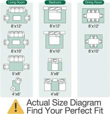 Carpet Area Rug Washable Rug Large Modern Abstract Living Room Rug Winter Warm Soft Anti-Skid Thin Carpet Indoor Floor Non-Shedding Carpets For Bedroom Dining Room Home Office Decor - 薄荷綠 - 查看 2